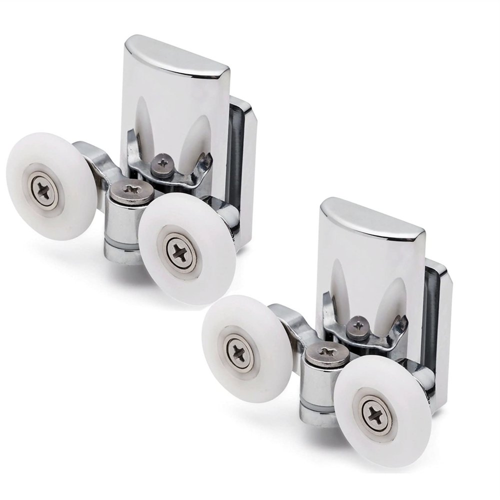 Pilang zxxin Twin-Bottom Shower Door Rollers, Zinc Alloy, 23 mm