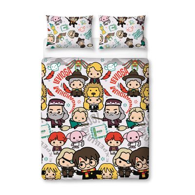 Harry Potter Duvet Cover Set, Scene Design, Reversible, 2-Sided, Official Merchandise, Double Bed