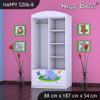 BDW 2-Door Wardrobe with Drawers, Clothes Rails and Shelves, 88 x 55 x 187 cm view 2