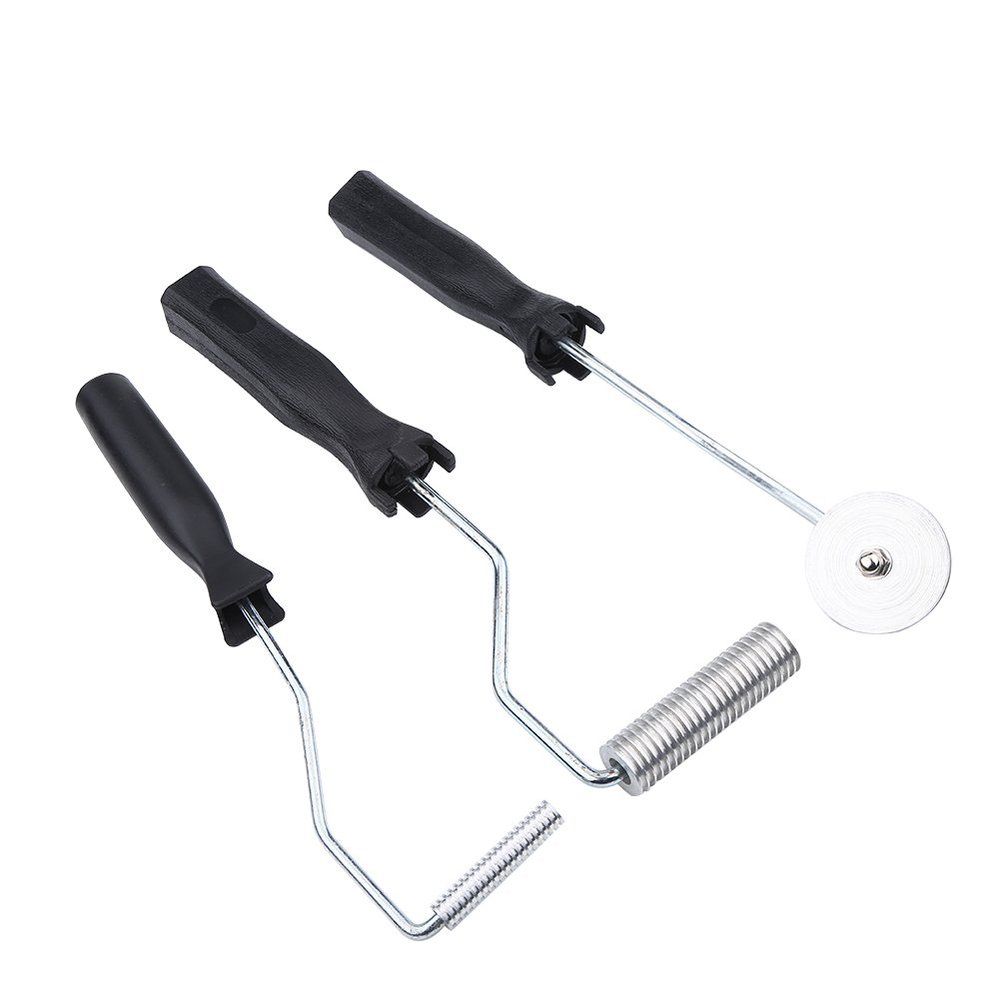 Tyenaza 3-Piece Aluminum Alloy Fiberglass Bubble Paddle Tool Set, Serrated Laminating Rollers for FRP Molds