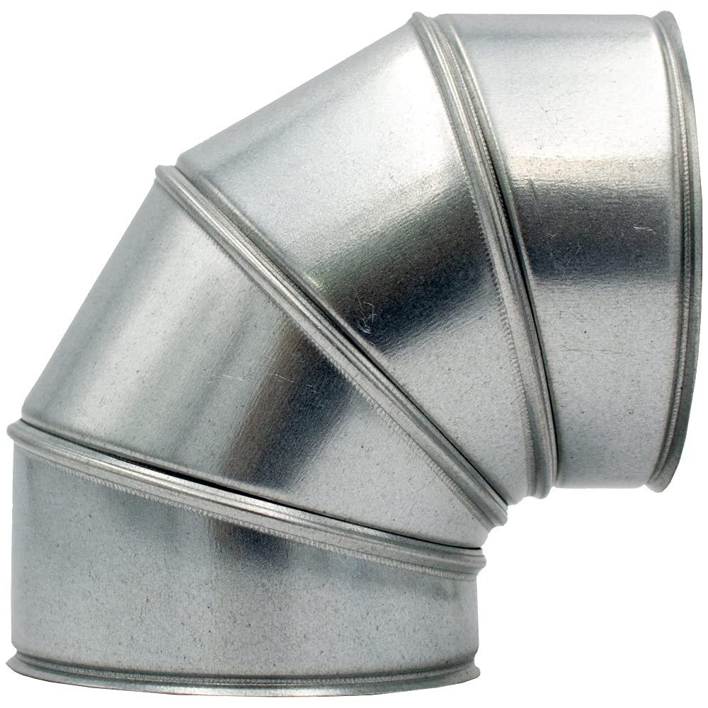 90° Aluminum Sheet Metal Elbow for Pipe Insulation, 4 Segments, Inner Diameter 170 mm