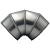 90° Aluminum Sheet Metal Elbow for Pipe Insulation, 4 Segments, Inner Diameter 170 mm view 4