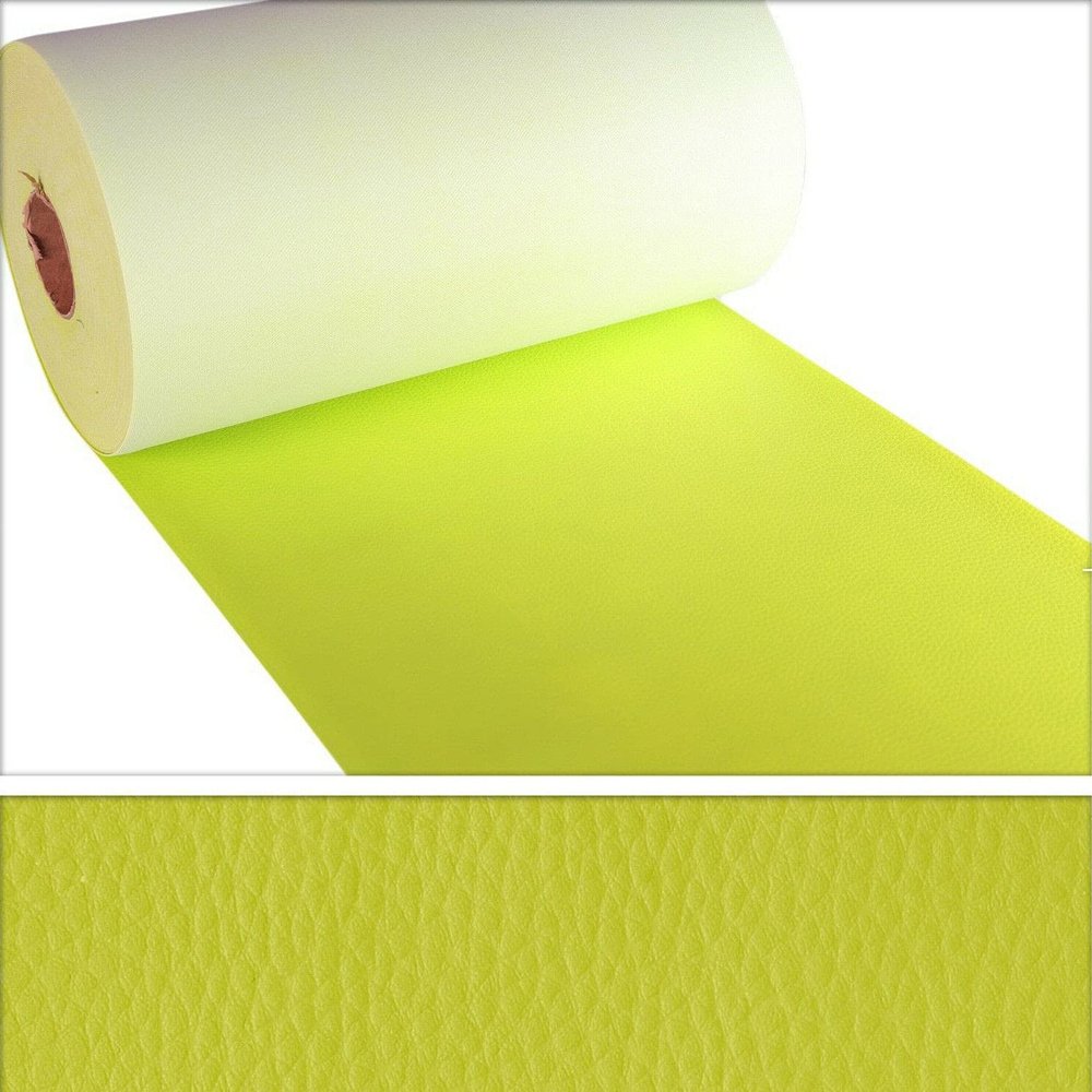 HEKO PANELS Faux Leather for DIY Crafts and Sewing, 14 cm Wide, Lime, 3 m