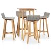 YITHOPI 5-Piece Patio Bar Set with Solid Acacia Wood Frame view 1
