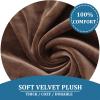 BXFUL Stretch Velvet Sofa Seat Cushion Covers, Replacement Covers for Individual Cushions, Chaise Longue, Dark Brown view 4