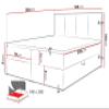 Mirjan24 Rebos Boxspring Bed, 2 Storage Boxes, Slatted Base and Mattress, Manila 35, 140 x 200 cm view 4