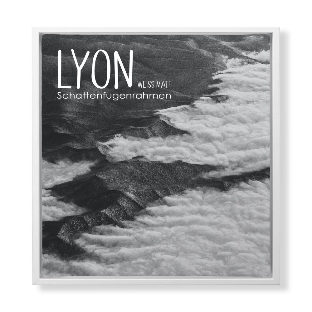 BIRAPA Lyon Shadow Gap Frame for Canvas, 25 x 66 cm, Matte White