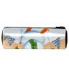 Cute Snowman Leather Pencil Case for School and Work view 2