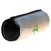 Cute Snowman Leather Pencil Case for School and Work view 3