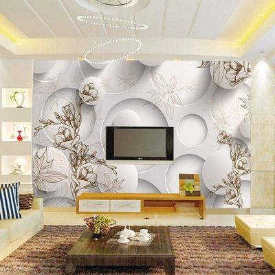 Modern Golden Maple Leaf Black Geometric Photo Wallpaper, 200 × 140 cm