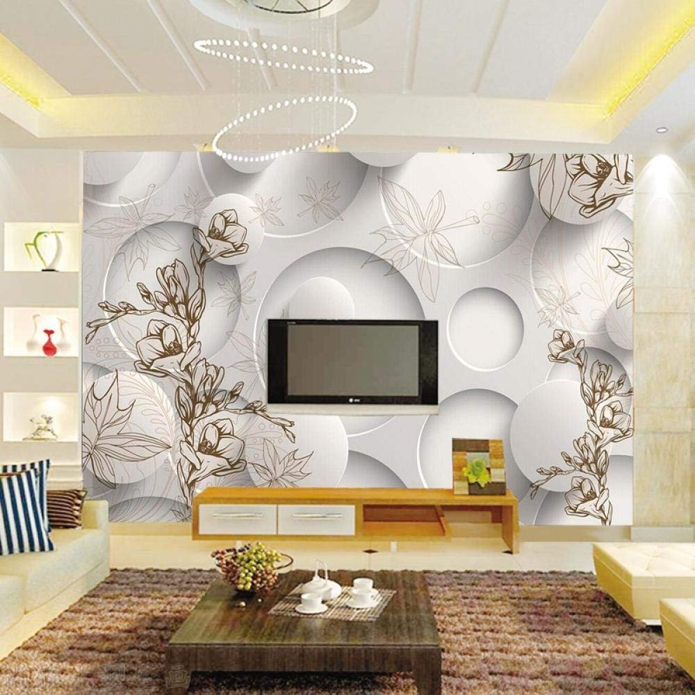 Modern Golden Maple Leaf Black Geometric Photo Wallpaper, 200 × 140 cm