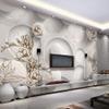 Modern Golden Maple Leaf Black Geometric Photo Wallpaper, 200 × 140 cm view 2
