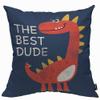 Mugod Funny Dinosaur Pillowcase for Men and Women, Decorative Home Sofa Cushion Cover, 45 x 45 cm view 1
