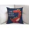 Mugod Funny Dinosaur Pillowcase for Men and Women, Decorative Home Sofa Cushion Cover, 45 x 45 cm view 2