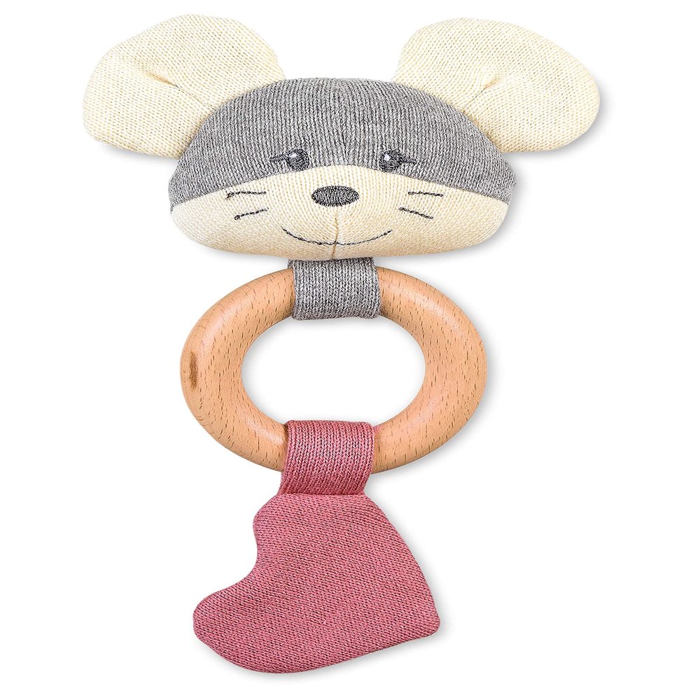 GOTS Knitted Grasping Toy Mouse Mabel