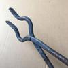 Forged Flat-Jaw, Round-Nose Blacksmith Tongs for Anvil Forging (80 cm, 2.5 kg) view 3