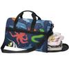 Sea Octopus Shark Dolphin Sports Bag with Shoe Compartment view 2
