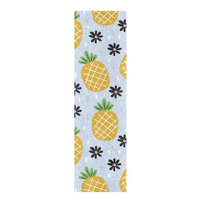 Vnurnrn Daisy Flower Pineapple Skateboard Grip Tape, Bubble-Free, Non-Slip, 84 x 23 cm