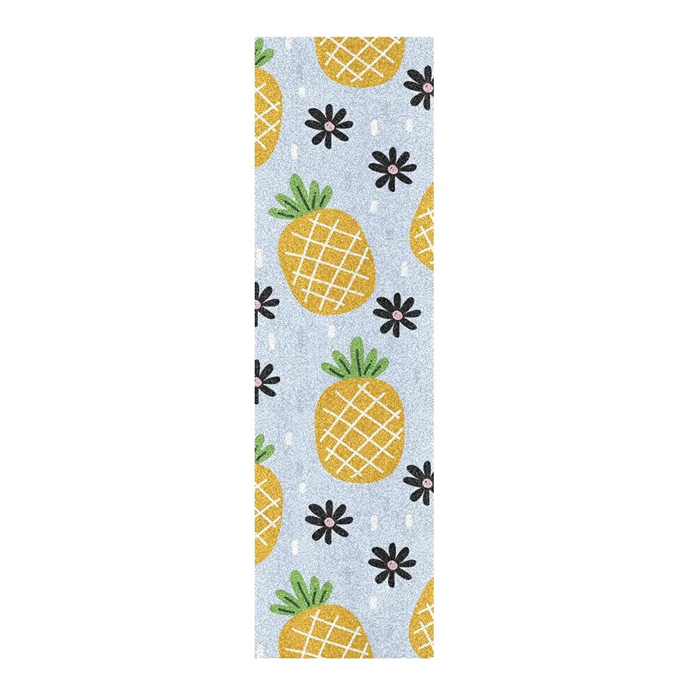 Vnurnrn Daisy Flower Pineapple Skateboard Grip Tape, Bubble-Free, Non-Slip, 84 x 23 cm