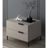 ZHTY Gray Nightstand with 2 Drawers, 41.5 x 55 x 41 cm view 1