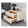 ZHTY Gray Nightstand with 2 Drawers, 41.5 x 55 x 41 cm view 4