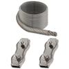 OPIOL QUALITY 30 m 3 mm Transparent-Coated Wire Rope Set with 2 M4 Duplex Stainless Steel Clips view 1