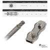 OPIOL QUALITY 30 m 3 mm Transparent-Coated Wire Rope Set with 2 M4 Duplex Stainless Steel Clips view 2