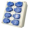 RoadEu 230V Power Distributor with 8 Schuko Sockets, 16A, IP54, Prewired view 1