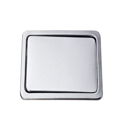 Concealed Stainless Steel Kitchen Trash Can Lid, 23 x 16 cm