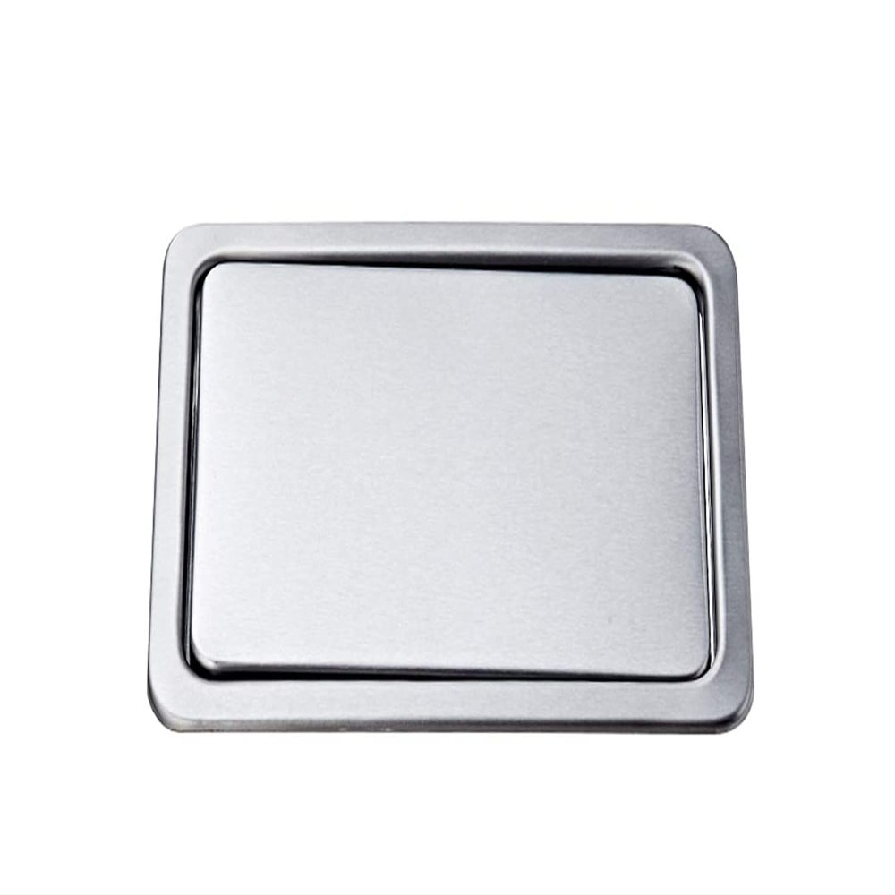 Concealed Stainless Steel Kitchen Trash Can Lid, 23 x 16 cm