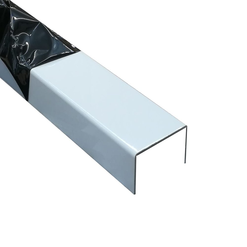 Aluminum U-Profile, 1500 mm, RAL 9016 Traffic White, 20 x 110 x 20 mm