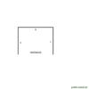 Aluminum U-Profile, 1500 mm, RAL 9016 Traffic White, 20 x 110 x 20 mm view 2