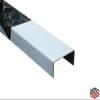 Aluminum U-Profile, 1500 mm, RAL 9016 Traffic White, 20 x 110 x 20 mm view 3