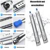 YONIISEA Heavy-Duty Locking Drawer Slide 900/1100/1200/1500 mm, Full Extension, Side Mount, 53 mm, 120 kg, 18 in/450 mm view 3