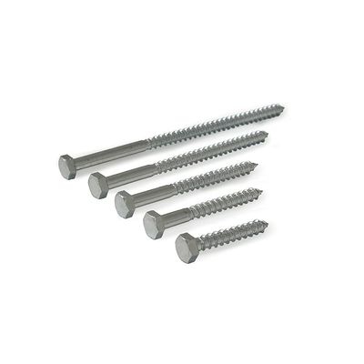 Woltersberger 10-Piece Wood Screws 8 x 40 mm Zinc-Plated Hex Head DIN 571 M8