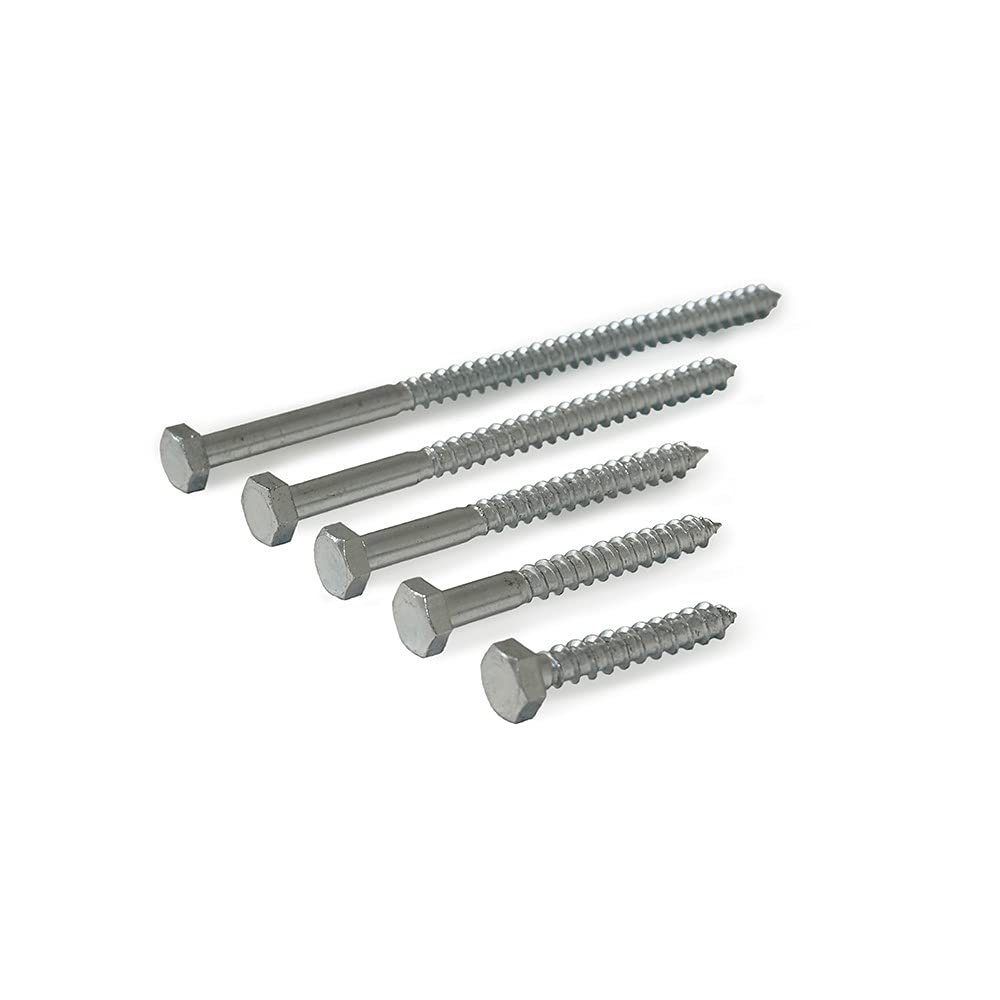 Woltersberger 10-Piece Wood Screws 8 x 40 mm Zinc-Plated Hex Head DIN 571 M8