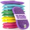 Onutis Set of 10 Microfiber Sponges, Washable Kitchen and Dish Sponges view 1