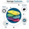 Onutis Set of 10 Microfiber Sponges, Washable Kitchen and Dish Sponges view 2