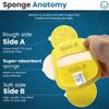 Onutis Set of 10 Microfiber Sponges, Washable Kitchen and Dish Sponges view 4