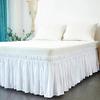 Solid Ruffled Wrap-Around Bed Skirt, Brown, 135 × 200 + 45 cm view 2