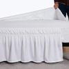 Solid Ruffled Wrap-Around Bed Skirt, Brown, 135 × 200 + 45 cm view 3