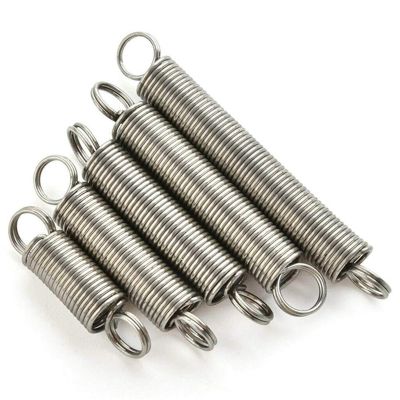 KHJK 10-Piece 304 Stainless Steel Double-Hook Extension Springs, 0.6 x 5 x 35 mm