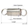KHJK 10-Piece 304 Stainless Steel Double-Hook Extension Springs, 0.6 x 5 x 35 mm view 4