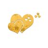 Uteruik Acrylic Heart Mirror Wall Decal, Gold view 1