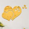 Uteruik Acrylic Heart Mirror Wall Decal, Gold view 3