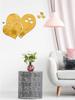 Uteruik Acrylic Heart Mirror Wall Decal, Gold view 4