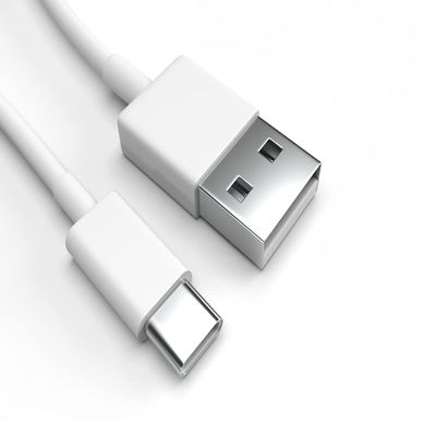 USB-C Charging Cable for Samsung Galaxy S10 Lite, White, 2 m, Fast Charging/Data Cable