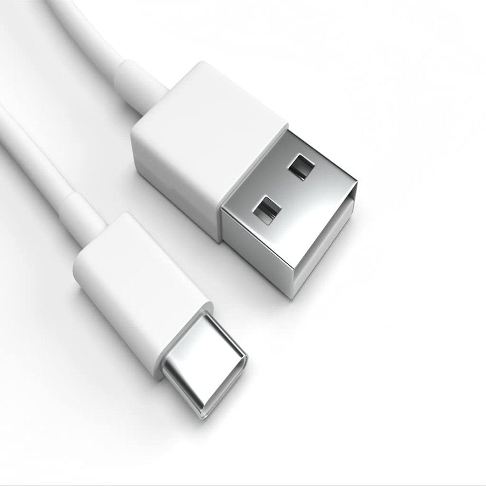 USB-C Charging Cable for Samsung Galaxy S10 Lite, White, 2 m, Fast Charging/Data Cable