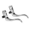 Kuuleyn Bicycle Brake Levers, 1 Pair, Aluminum Alloy, 24 mm, for Single-Speed, Fixed-Gear & Custom Bikes, Silver view 1