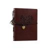 HTian Vintage Photo Album DIY Scrapbook, 8.46 x 6.7 in, Heart Design, Wedding Guest Souvenir Album, 60 Black Pages view 1